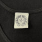 Chrome Hearts Blue Plus Cross Ribbed Black Tank Top