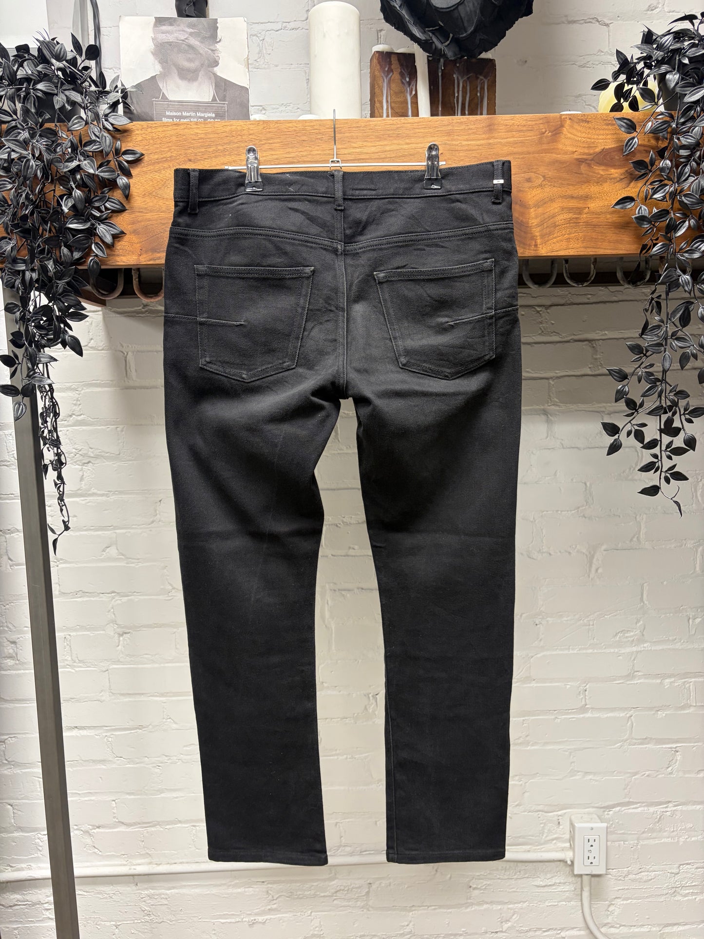 Dior Homme ‘Sequin Bug Denim’ Black Skinny Jeans
