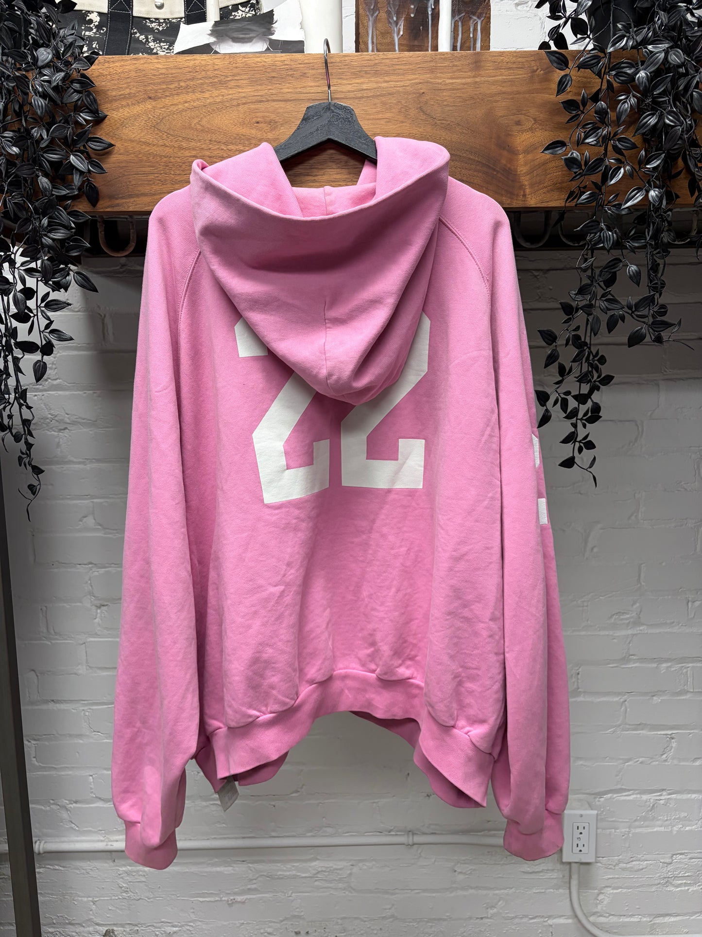 AW2022 Balenciaga ‘Polo’ Oversized Pink Zip-Up Hoodie