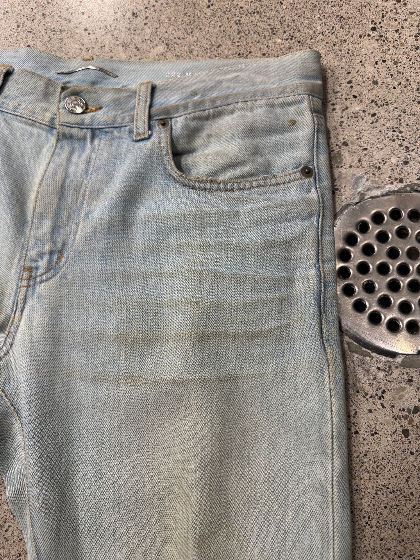 2013 Saint Laurent by Hedi Slimane ‘D02’ Light Wash ‘Dirty Blue’ Skinny Denim