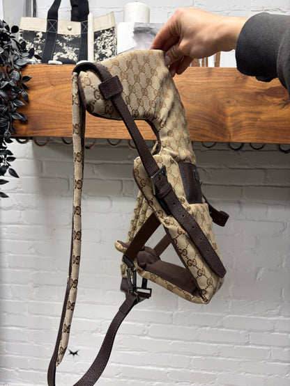 AW2000 Gucci by Tom Ford ‘Guccisima Monogram’ Brown Canvas/Leather Baby Carrier