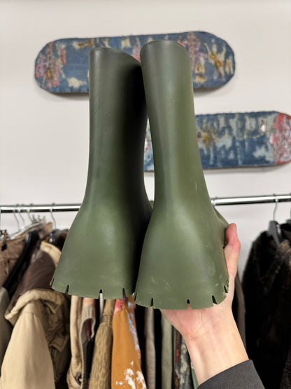 Balenciaga Green ‘Trooper’ Combat Boots