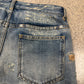 Givenchy Boro Repaired Distressed Moleskin Patched Blue Denim