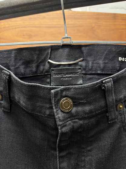 2015 Saint Laurent by Hedi Slimane ‘D02’ Distressed Knee Blowout Skinny Denim