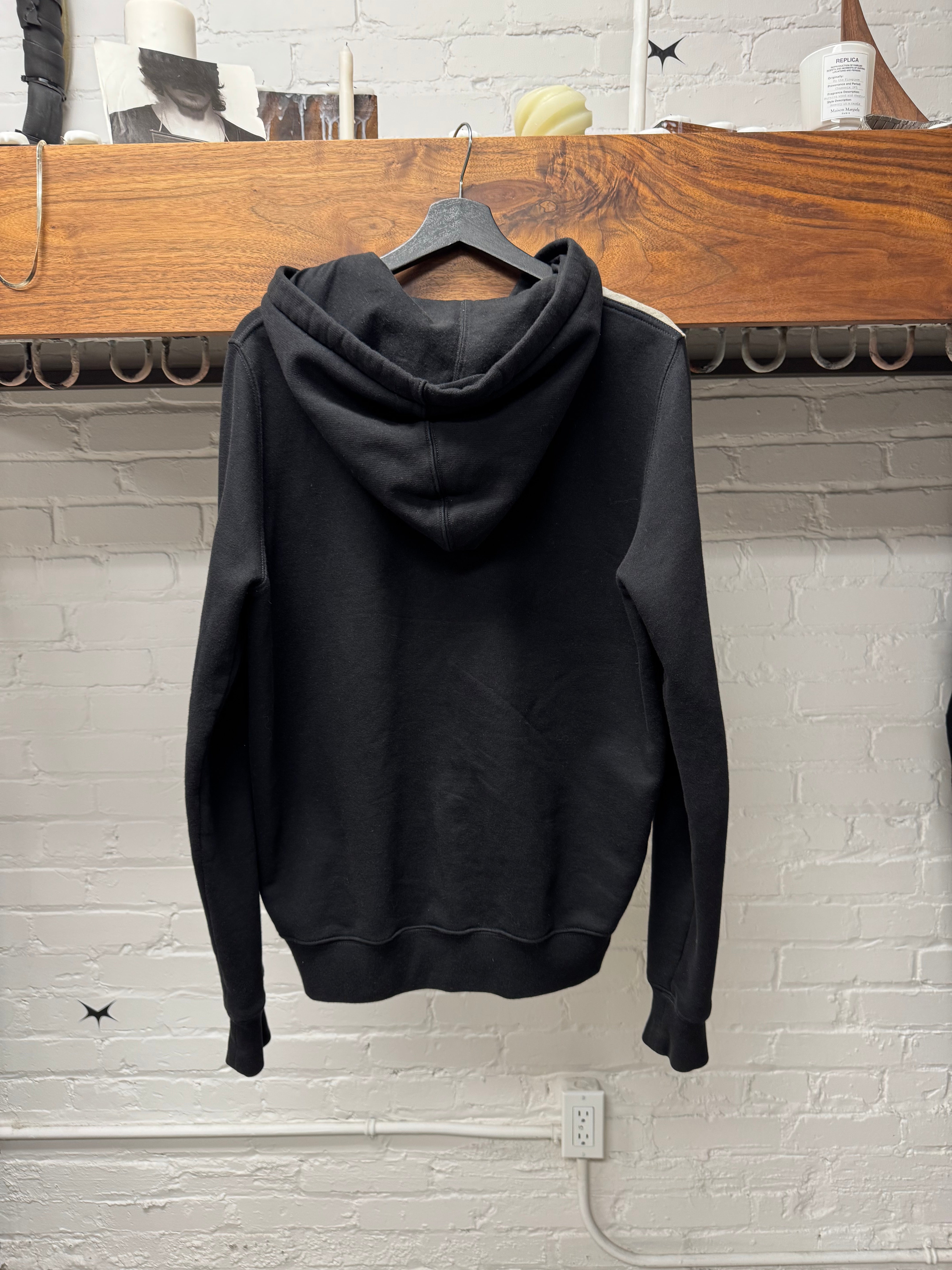 SS2016 Rick Owens 'Cyclops' Denim/Leather Patchwork 'Jason' Zip Up