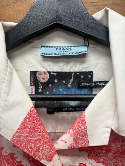 AW2016 Prada x Christophe Chemin ‘Survival Utopia’ Camp Collar Button Up Shirt