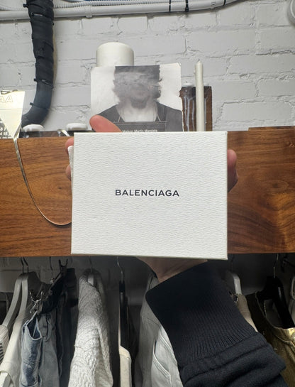 Balenciaga Studded ‘Teal’ Leather Snap Bracelet