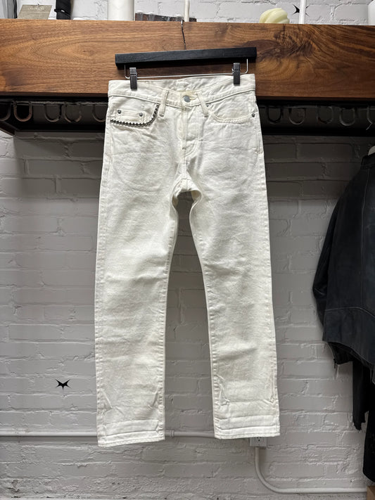 Hysteric Glamour ‘Studded’ White Skinny Denim