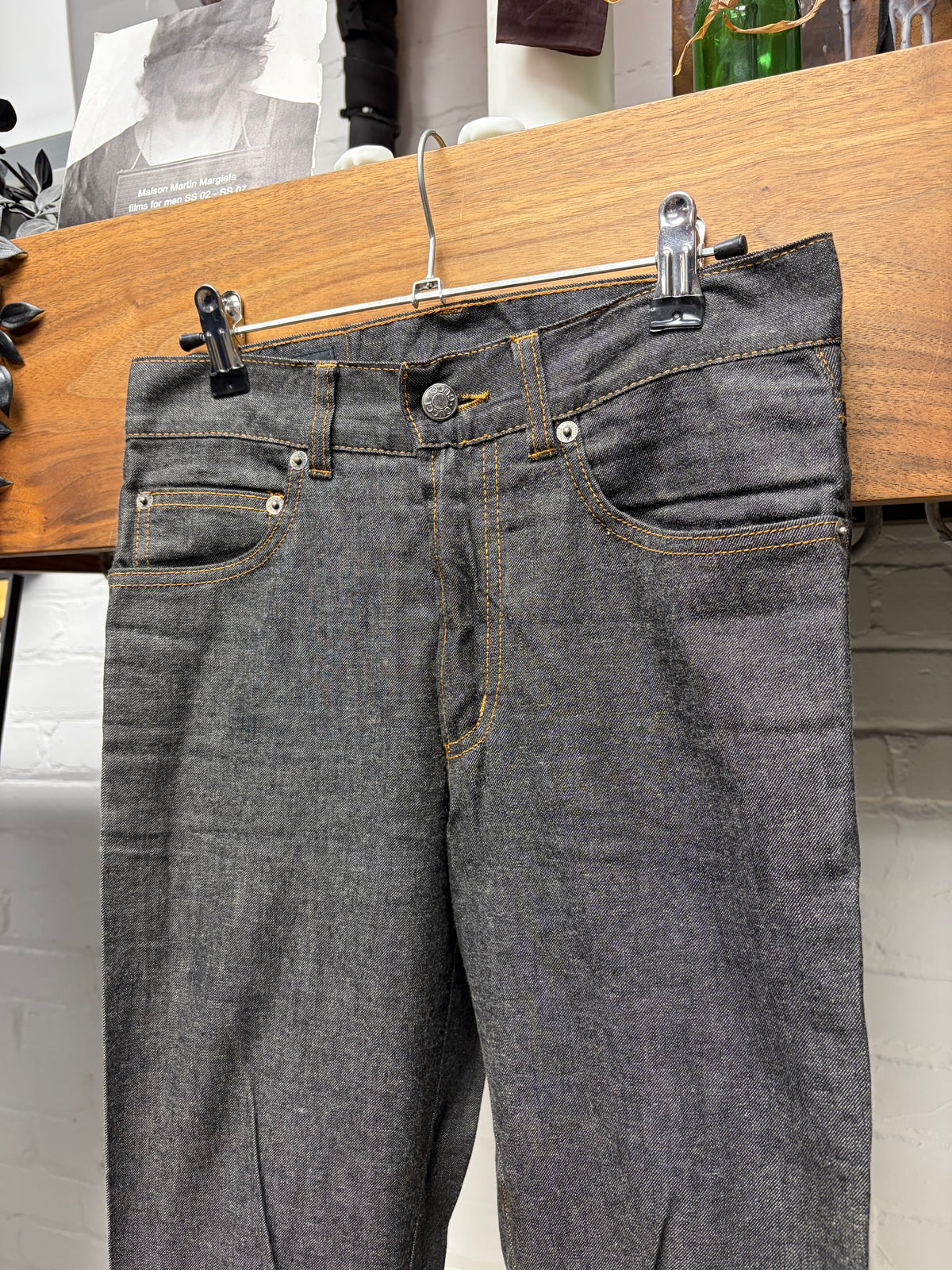 1999 Gucci by Tom Ford Grey Skinny Flared Leg Denim