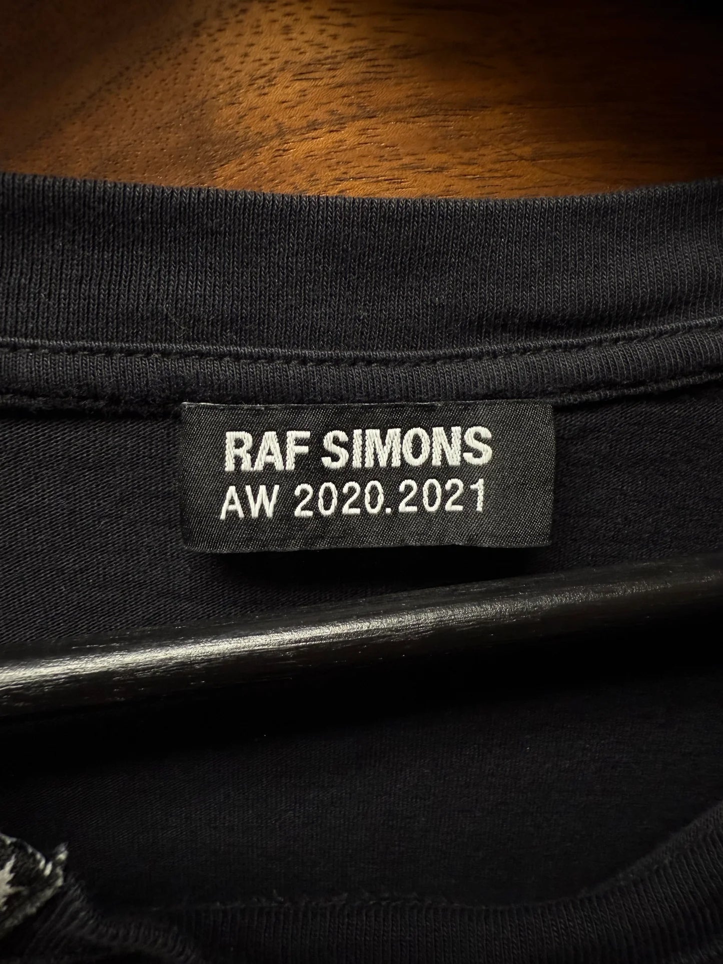 AW2020 Raf Simons ‘Solar Youth’ Flag Patch Black T-Shirt