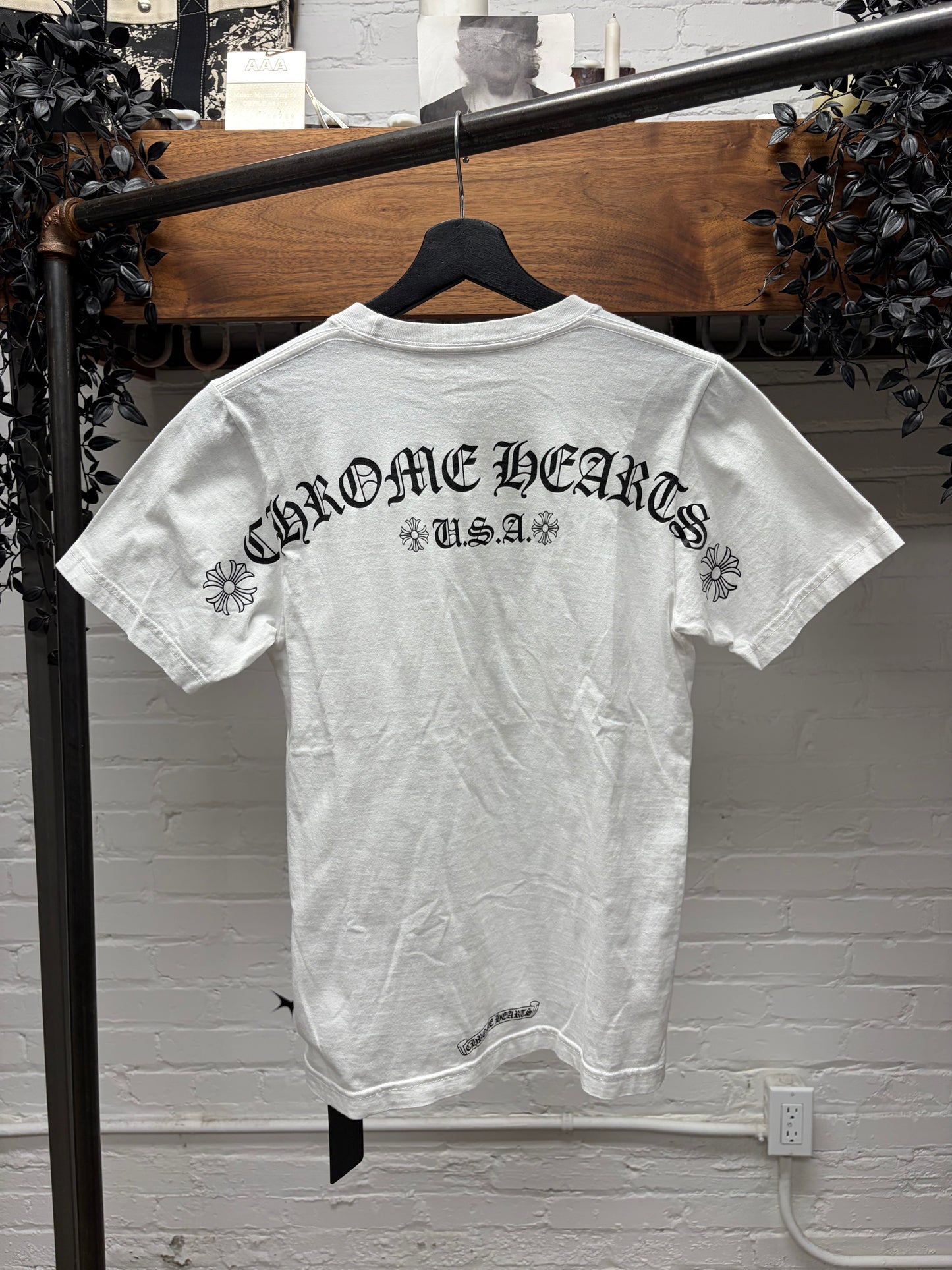 Chrome Hearts White Scroll Logo T-Shirt