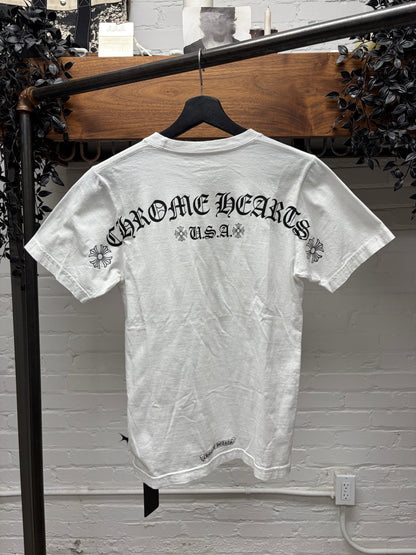 Chrome Hearts White Scroll Logo T-Shirt