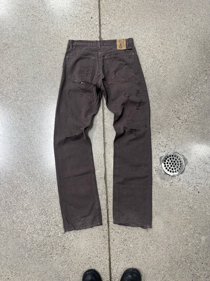 2000s Dolce & Gabbana Distressed Brown Bootcut Denim