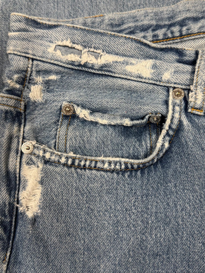 Acne Studios Frayed Blue Slim/Skinny Jeans