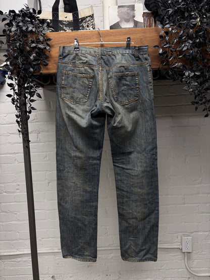 Dior Homme Dirt Washed Blue Slim/Straight Leg Denim