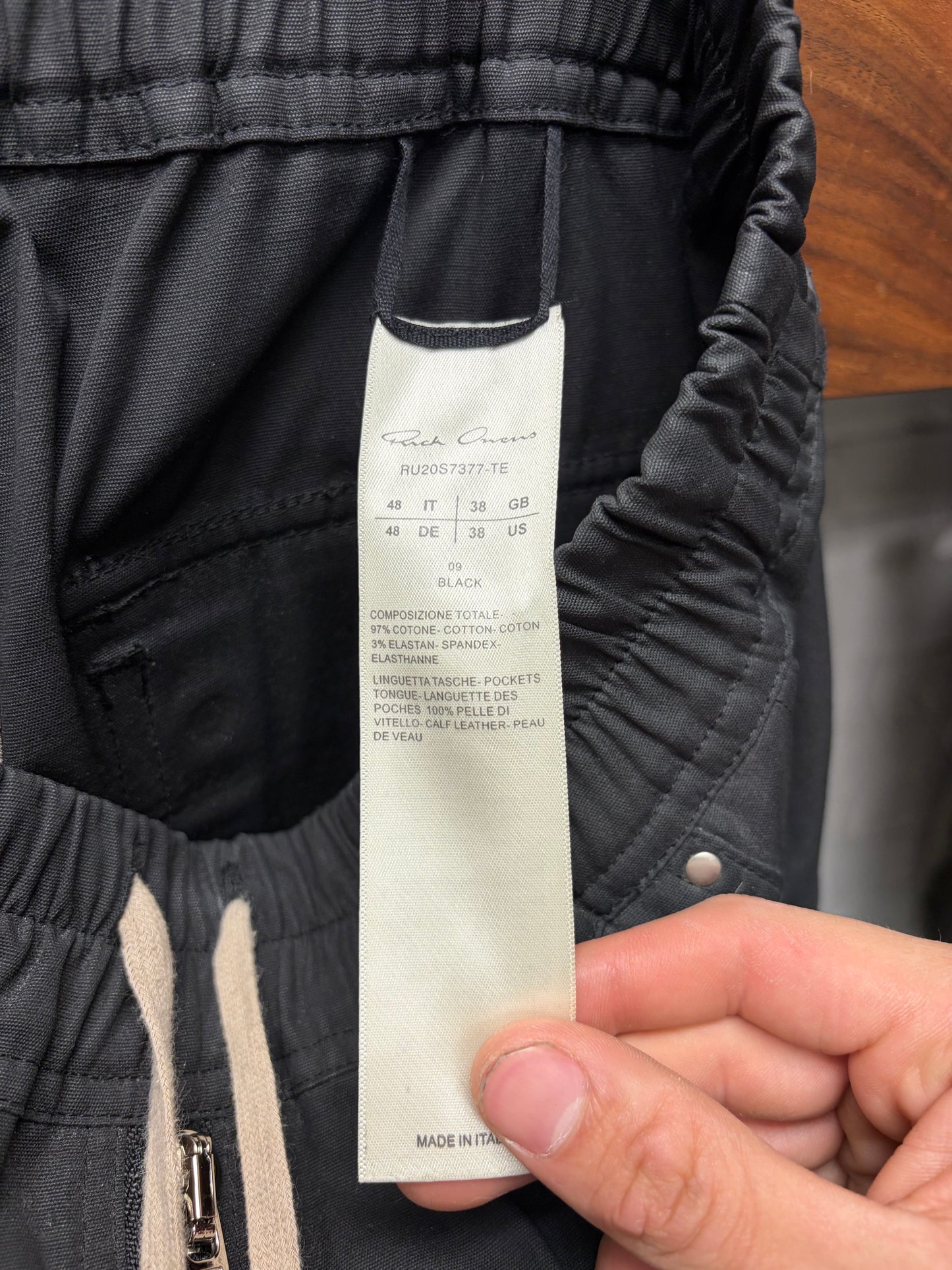 Rick Owens ‘Bauhaus’ Black Flight Cargo Joggers