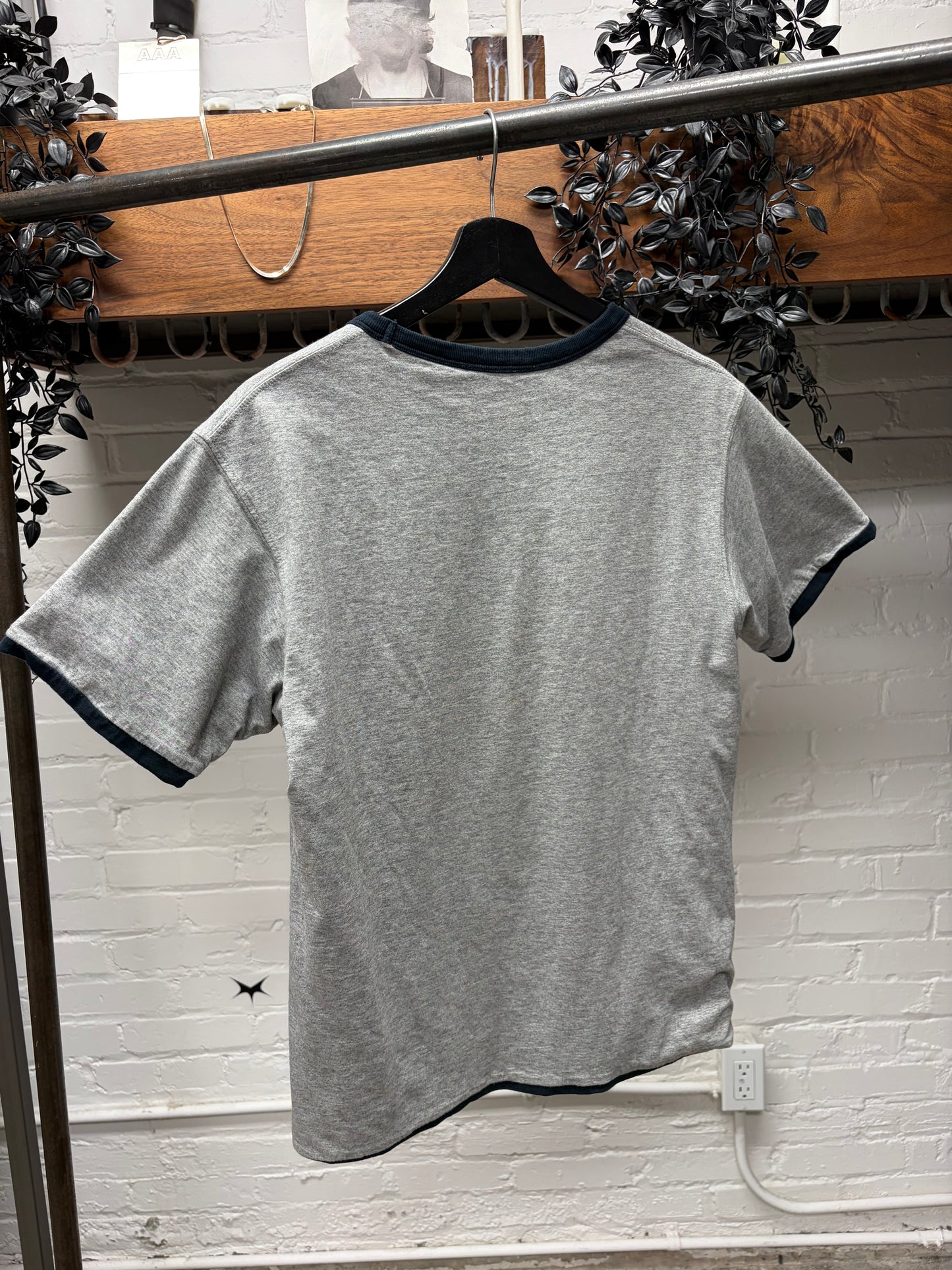 AW2010 Raf Simons ‘New Tribes’ Reversible Grey/Black Ringer T-Shirt