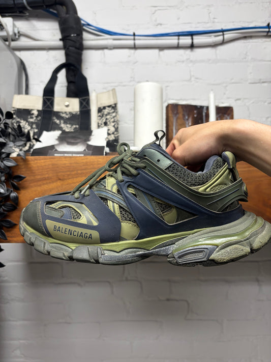 Balenciaga ‘Track’ Green/Dark Blue Low Top Sneakers