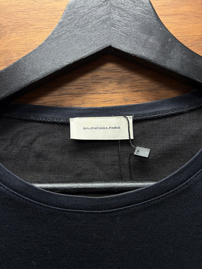2009 Balenciaga by Nicholas Ghesquiere ‘Smoke’ Graphic Black Long Sleeve Shirt
