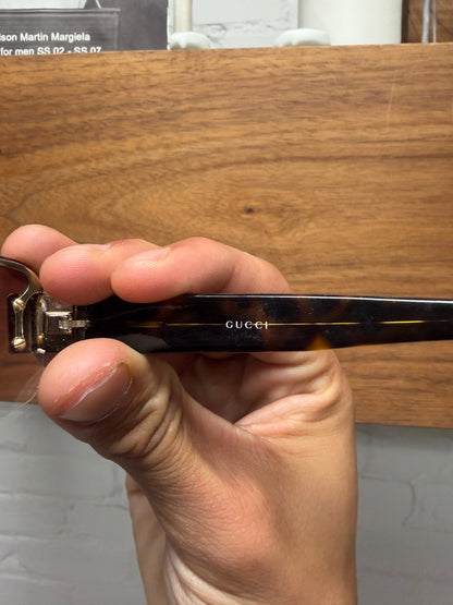 Gucci Purple/Gold Tortoiseshell  Rimless Sunglasses