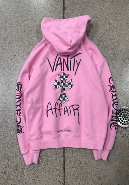 Chrome Hearts Mattyboy ‘Vantity Affair’ Pink Cross Pullover Hoodie