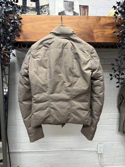 AW2017 Rick Owens ‘Glitter’ Mollino Zip Dust Brown Puffer Jacket