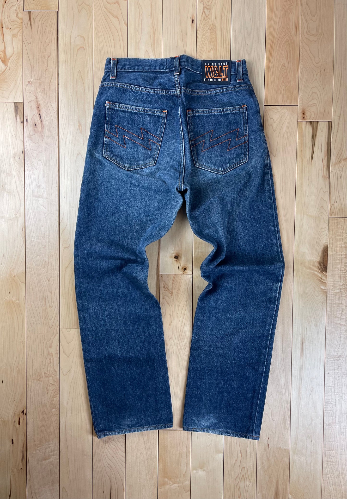 W&LT by Walter Van Beirendonck Boot Cut Washed Blue Denim