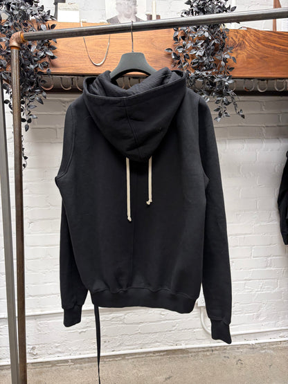 Rick Owens Patched DRKSHDW ‘Granbury’ Black Drawstring Hoodie