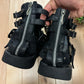 14th Addiction Black Calfskin Leather ‘Gladiator’ Spartan High Top Sandals