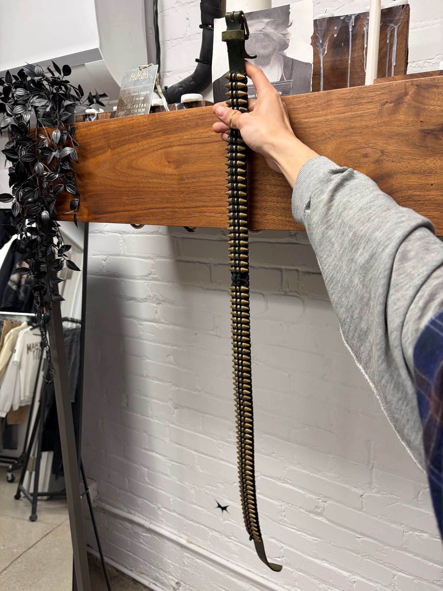 AW2010 Balmain by Christophe Decarnin ‘Bullet’ Braided Leather Belt