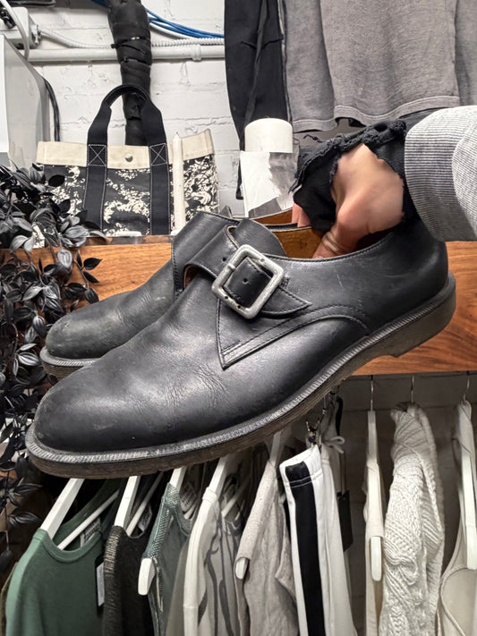 Yohji Yamamoto Monk Strap Calfskin Leather Derbys