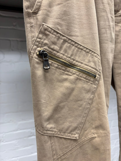 2000s Dolce & Gabbana Brown Zip-Closure Cargo Pants