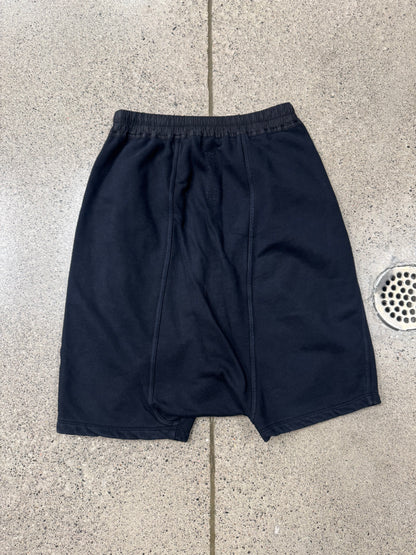 Rick Owens DRKSHDW Drawstring Black/Cream ‘Pod’ Sweat Shorts