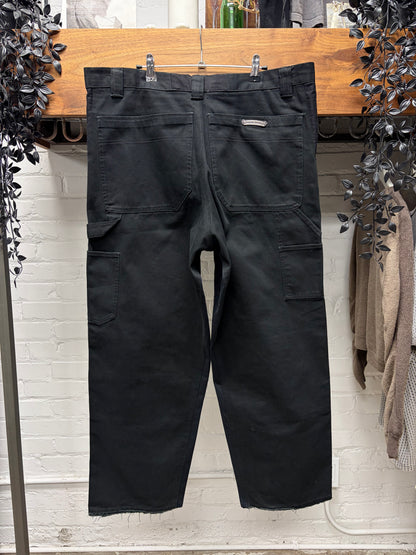 Chrome Hearts Double Knee Black .925 Silver Hardware Carpenter Denim