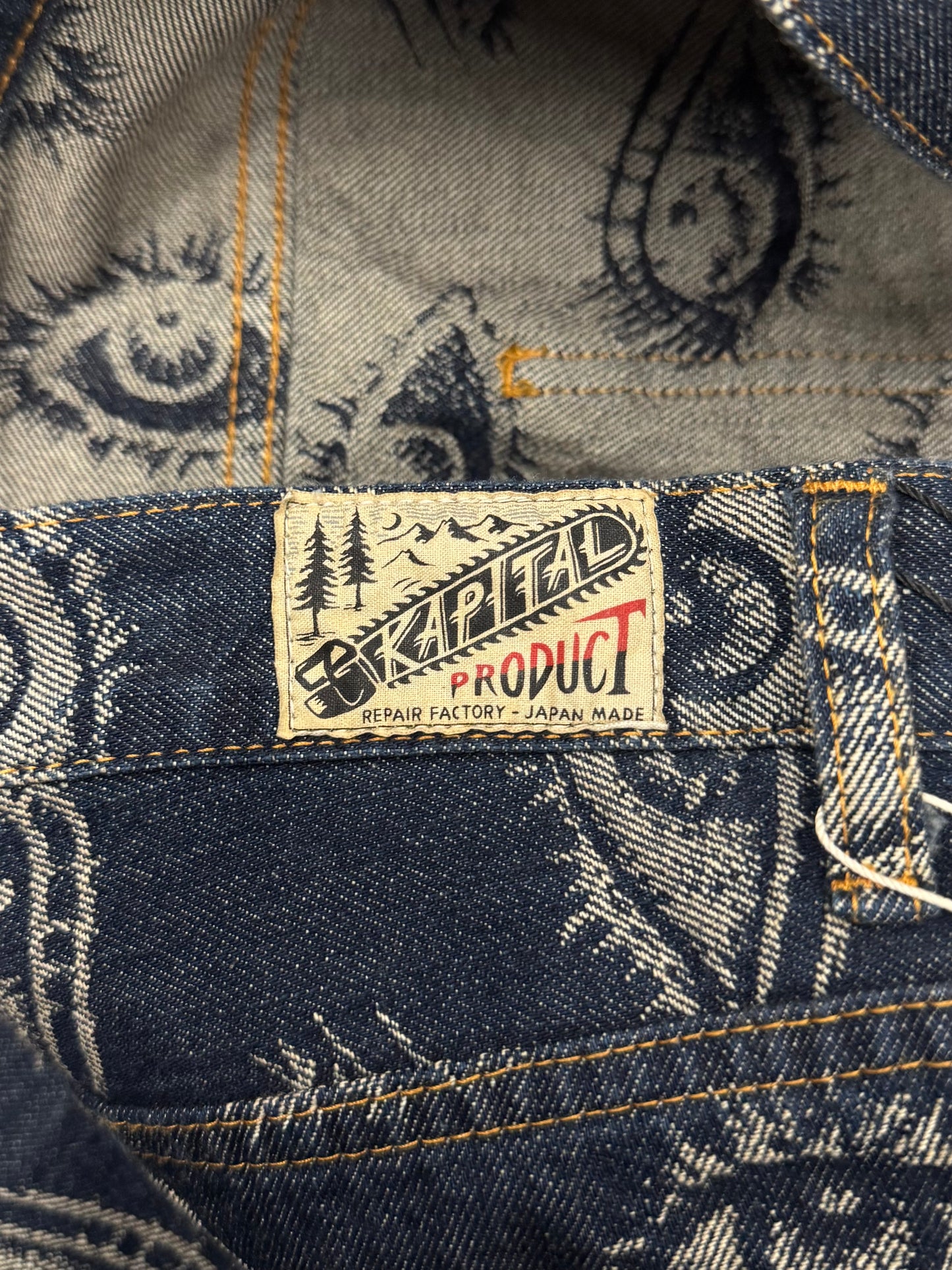 SS2024 Kapital Jacquard Weave ‘Eyeball’ Flared Denim