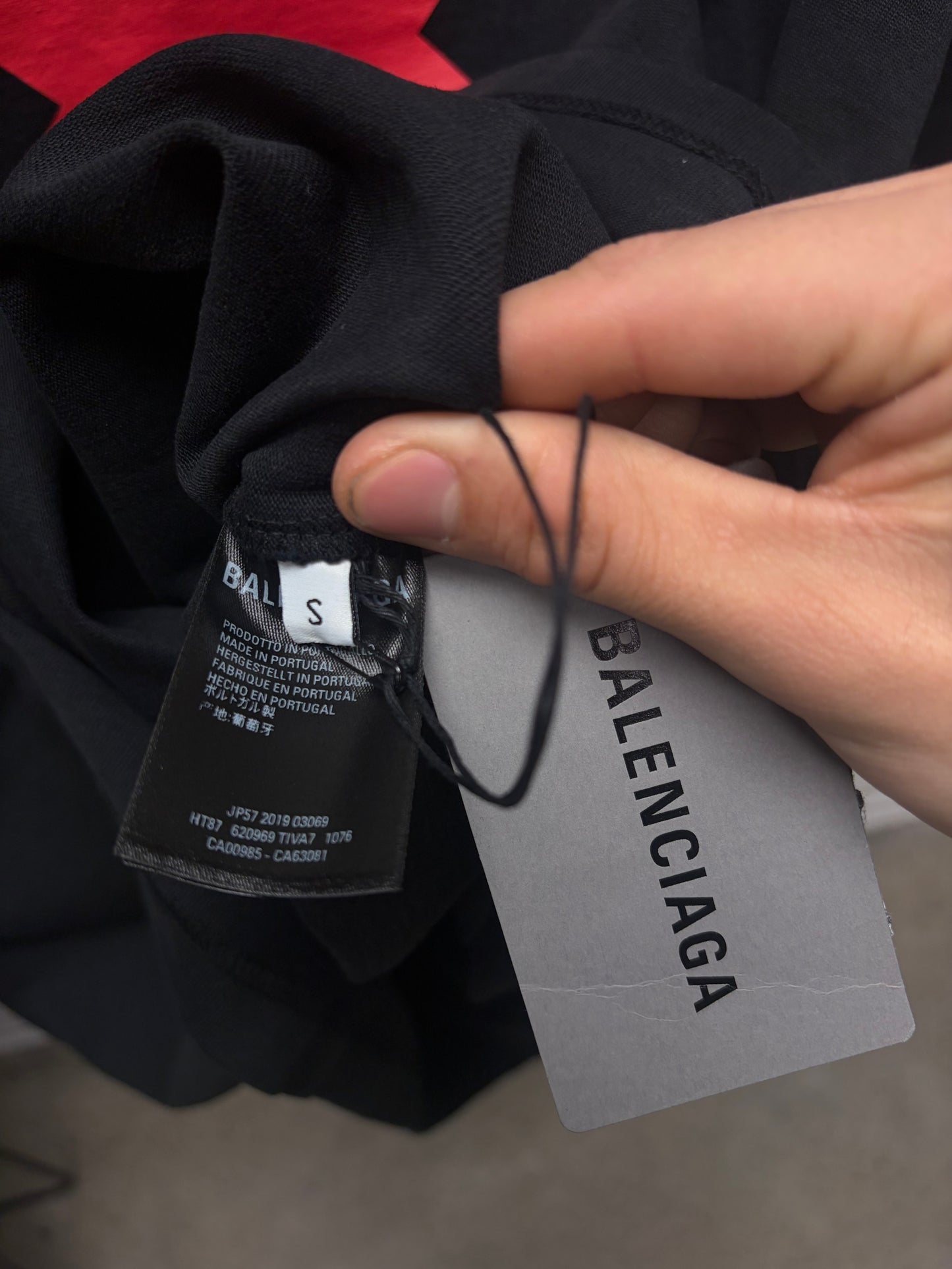 2019 Balenciaga ‘X-Rated’ Oversized Black Graphic T-Shirt