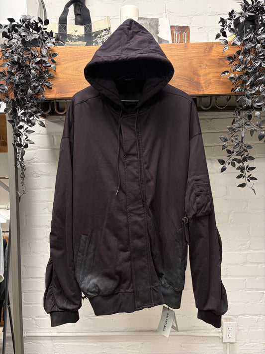 SS2025 Balenciaga ‘Airbrush Metal Logo’ MA-1 Sweatshirt Cotton Bomber Jacket