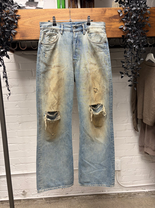 Acne Studios Mud Wash Blue ‘2021M’ Flared Leg Denim