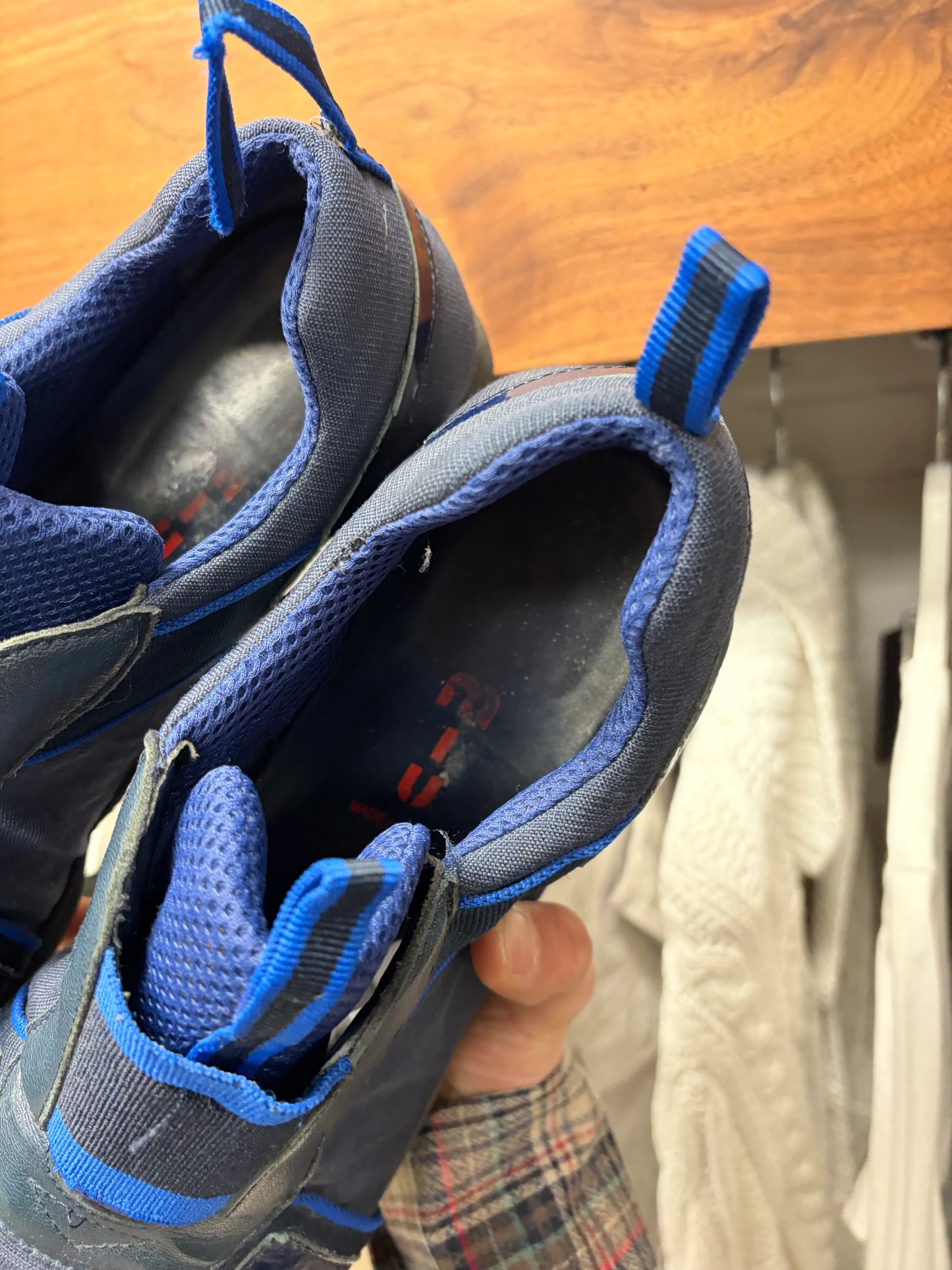 Vintage Miu Miu Men’s Blue Sporty Low Top Sneakers