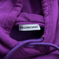 2018 Balenciaga Purple Spell Out Logo Hoodie