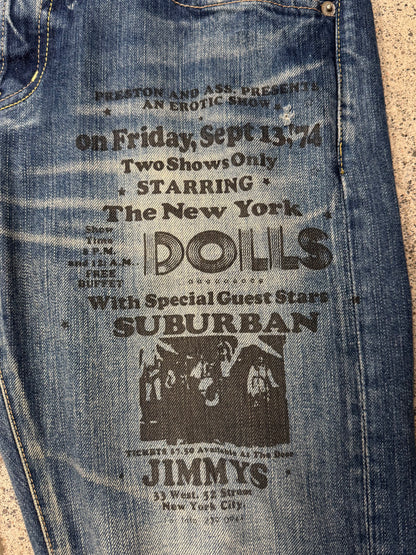 2000s Hysteric Glamour ‘New York Dolls’ Studded Skinny Jeans