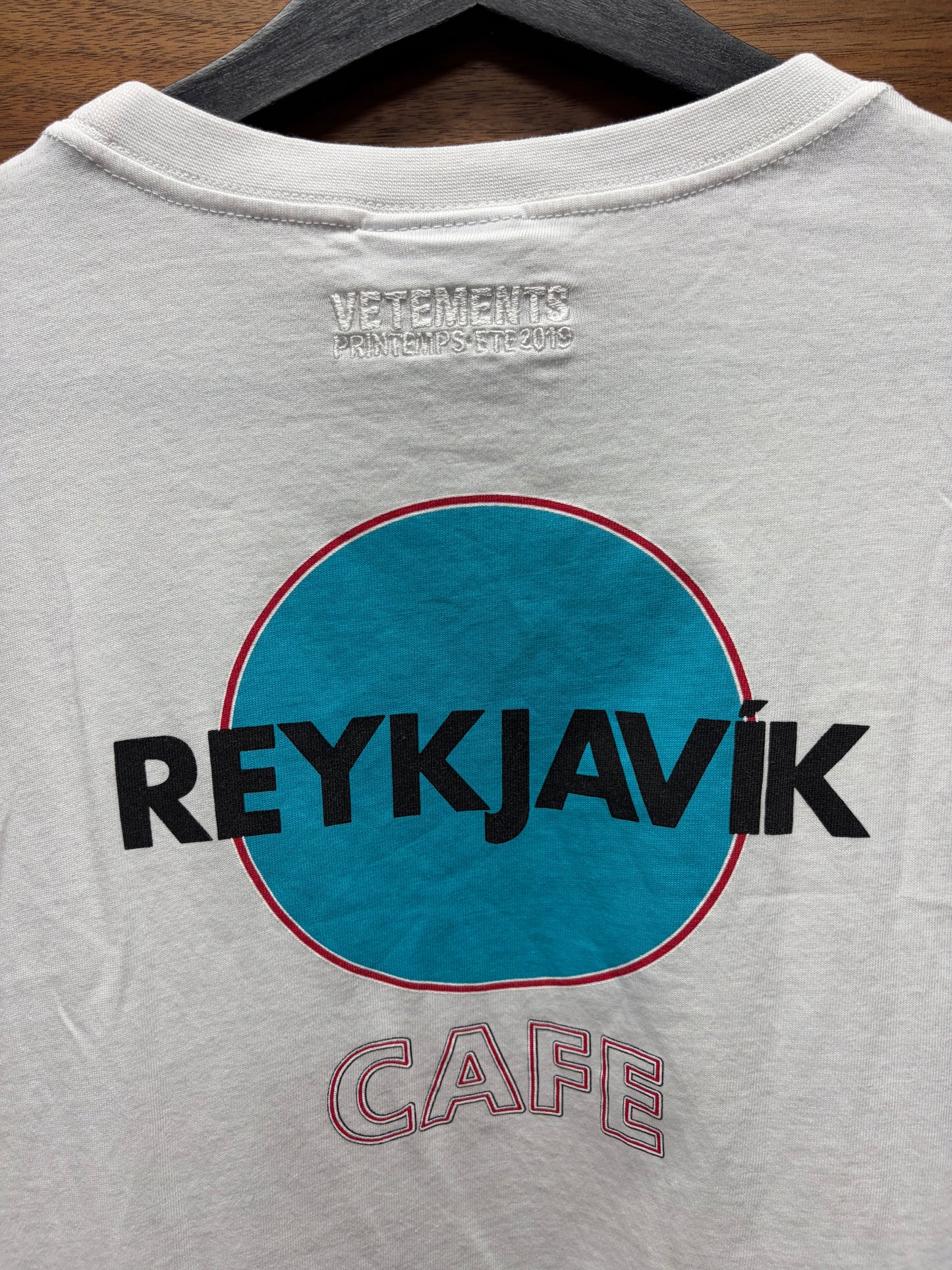 SS2019 Vetements ‘Cafe Tokyo’ Oversized White Graphic T-Shirt