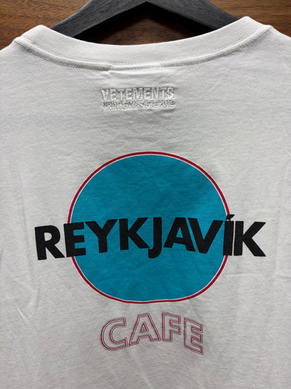 SS2019 Vetements ‘Cafe Tokyo’ Oversized White Graphic T-Shirt
