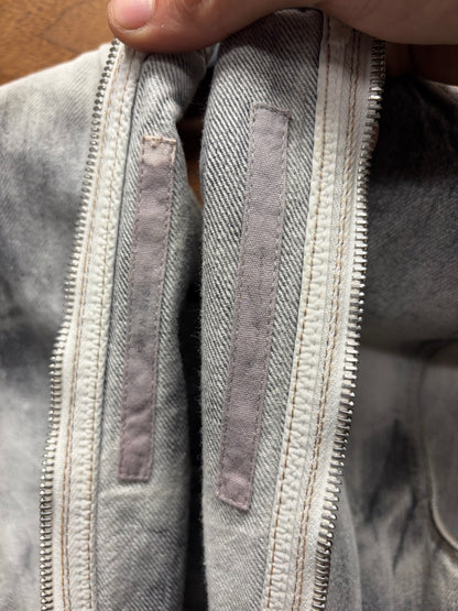 SS2015 Rick Owens ‘Faun’ Batik Grey Smoke Washed Denim Dress