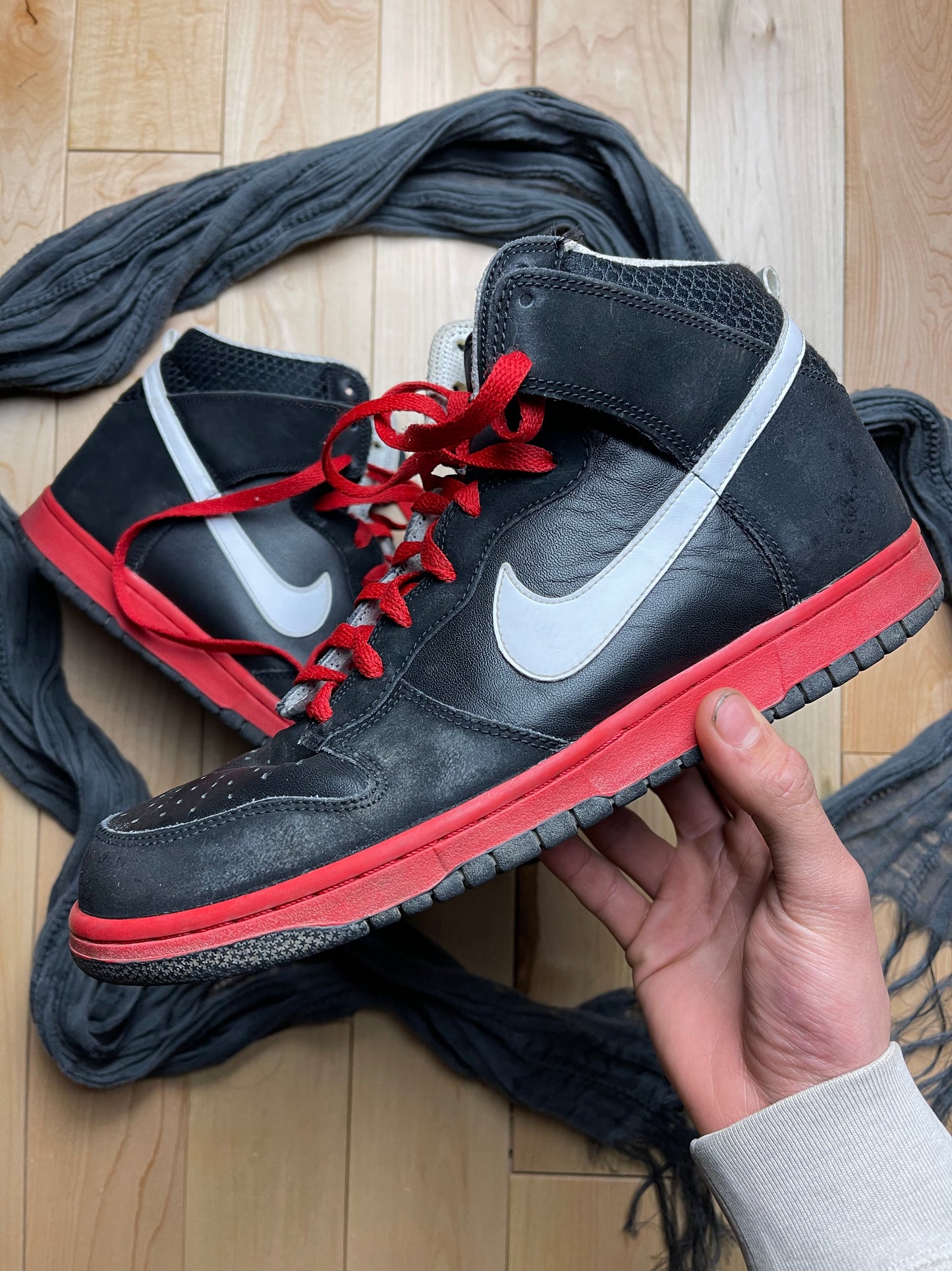 Nike Bred Dunk High Top Sneakers