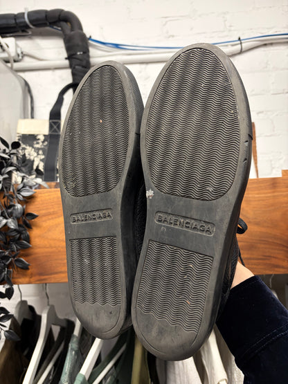 2016 Balenciaga by Demna Gvasalia ‘Arena’ Black Low Top Leather Sneakers