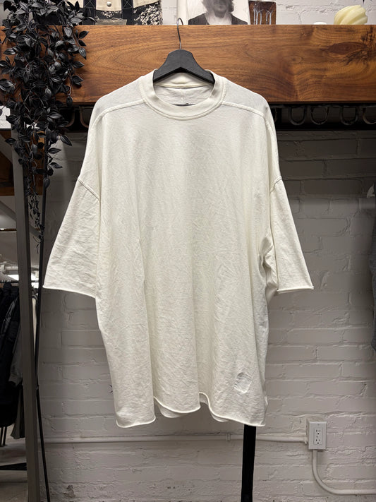 Rick Owens Milk White ‘Jumbo’ Oversized T-Shirt