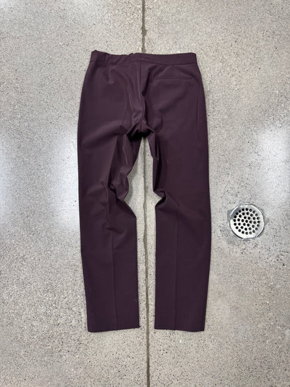 Prada Oxblood Red Pleated Slim Cut Trousers