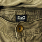 2000s Dolce & Gabbana Bootcut Military Green Cargo Pants