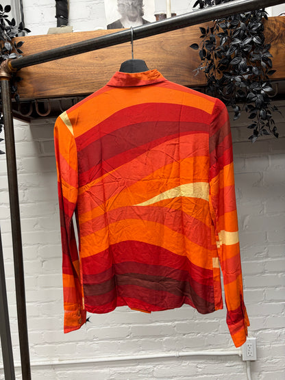 SS1996 Alexander McQueen ‘Flames’ Silk Shirt